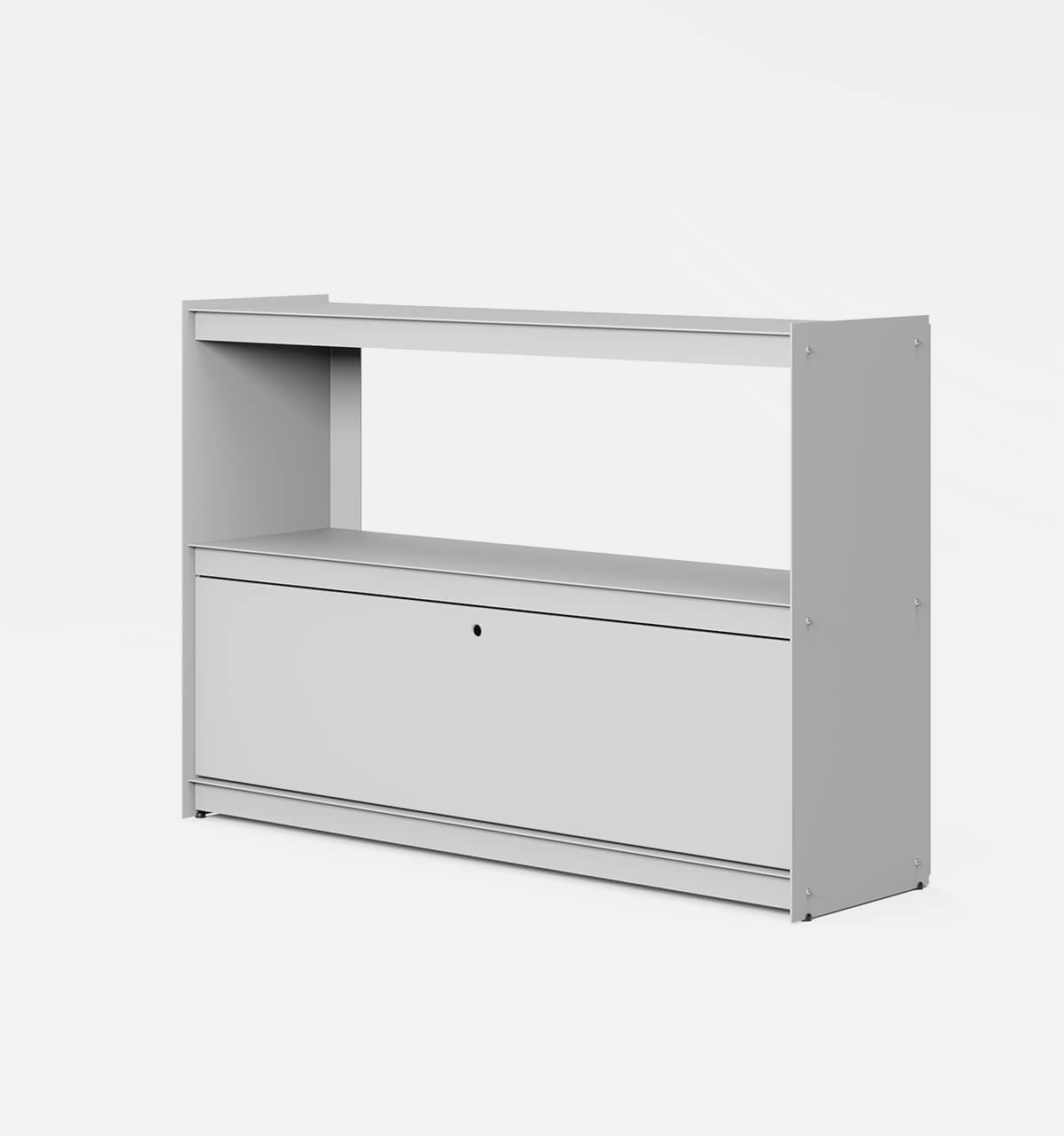 Plié Sideboard 1 Tall Drawer 120 cm / 47 in / Light Grey