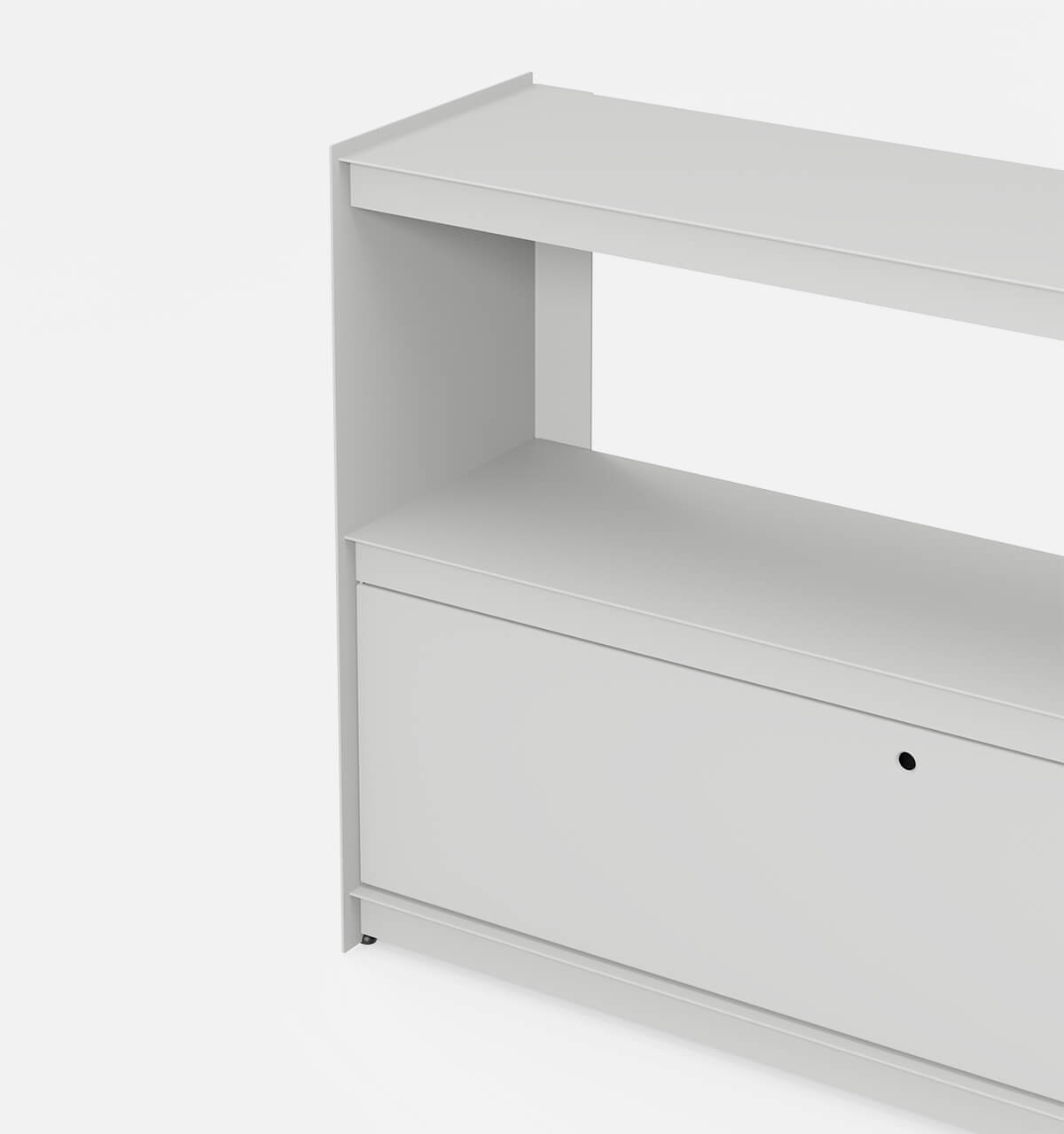 Plié Sideboard 1 Tall Drawer 120 cm / 47 in / Light Grey