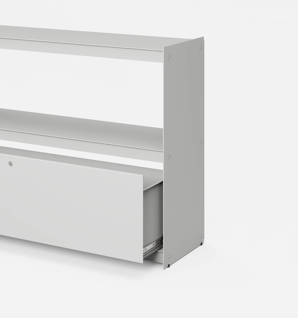 Plié Sideboard 1 Tall Drawer 120 cm / 47 in / Light Grey