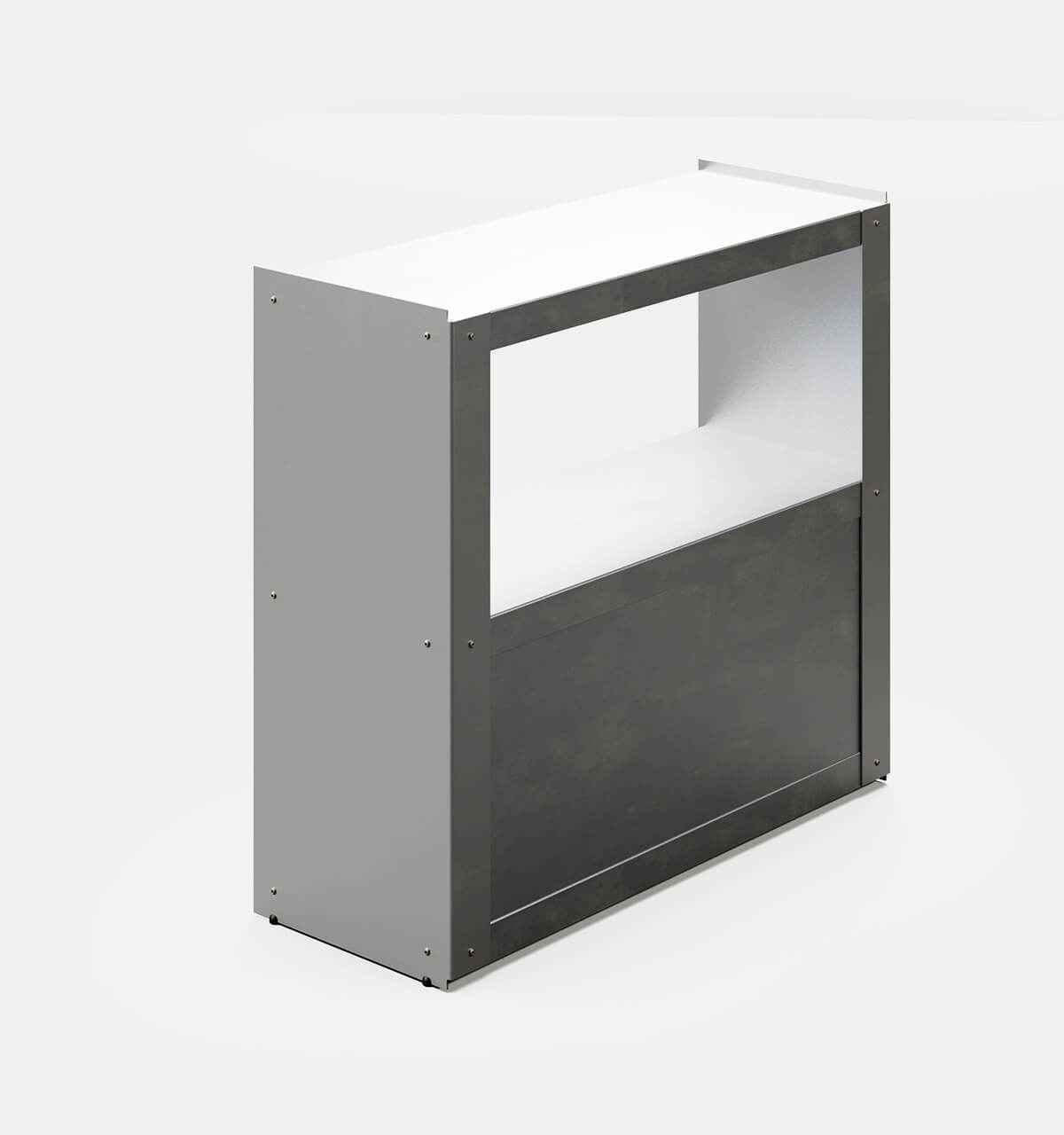 Plié Sideboard 2 Doors 90 cm / 35 in / Brushed Aluminium