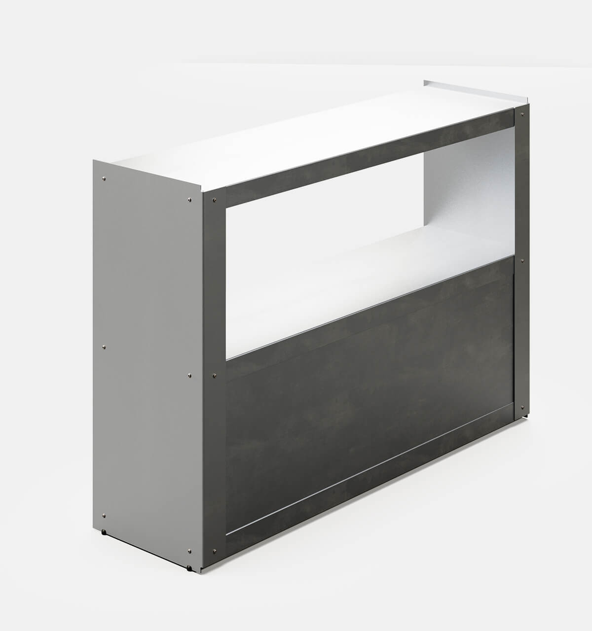 Plié Sideboard 2 Doors 120 cm / 47 in / Brushed Aluminium