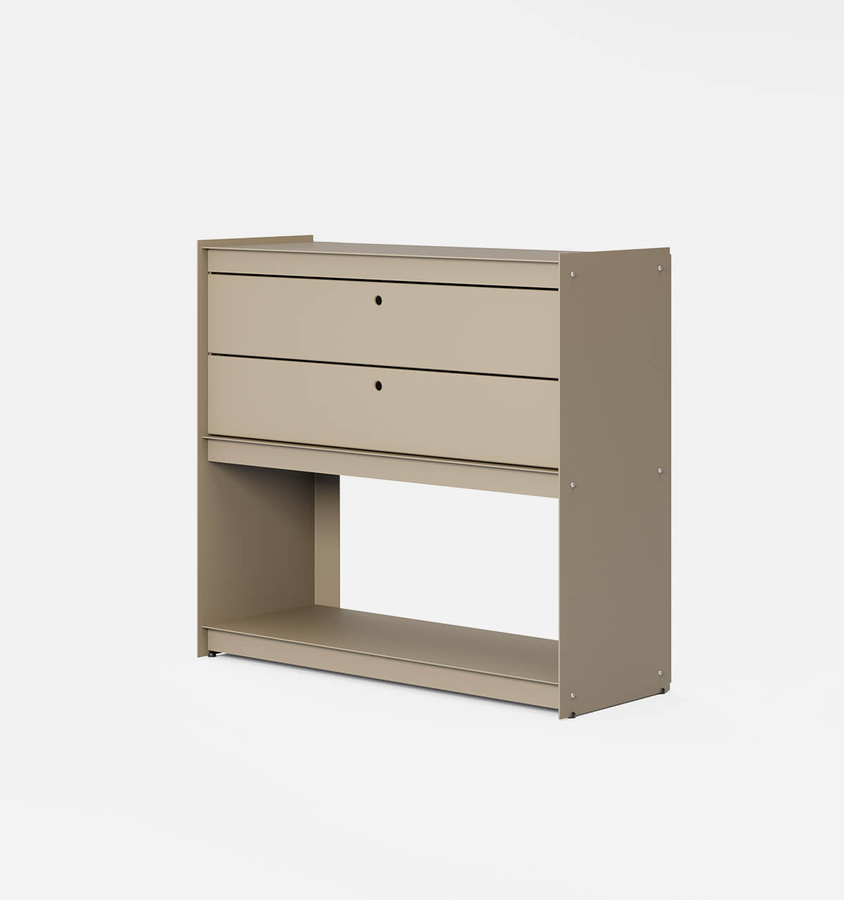 Plié Sideboard 2 Short Drawers 90 cm / 35 in / Beige