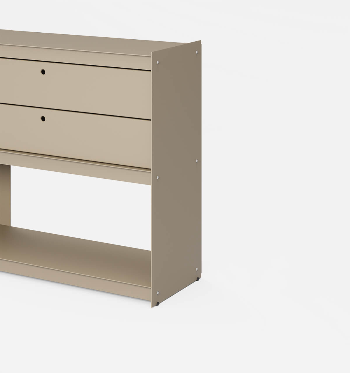 Plié Sideboard 2 Short Drawers 90 cm / 35 in / Beige
