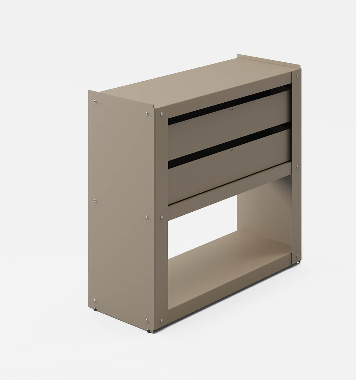 Plié Sideboard 2 Short Drawers 90 cm / 35 in / Beige