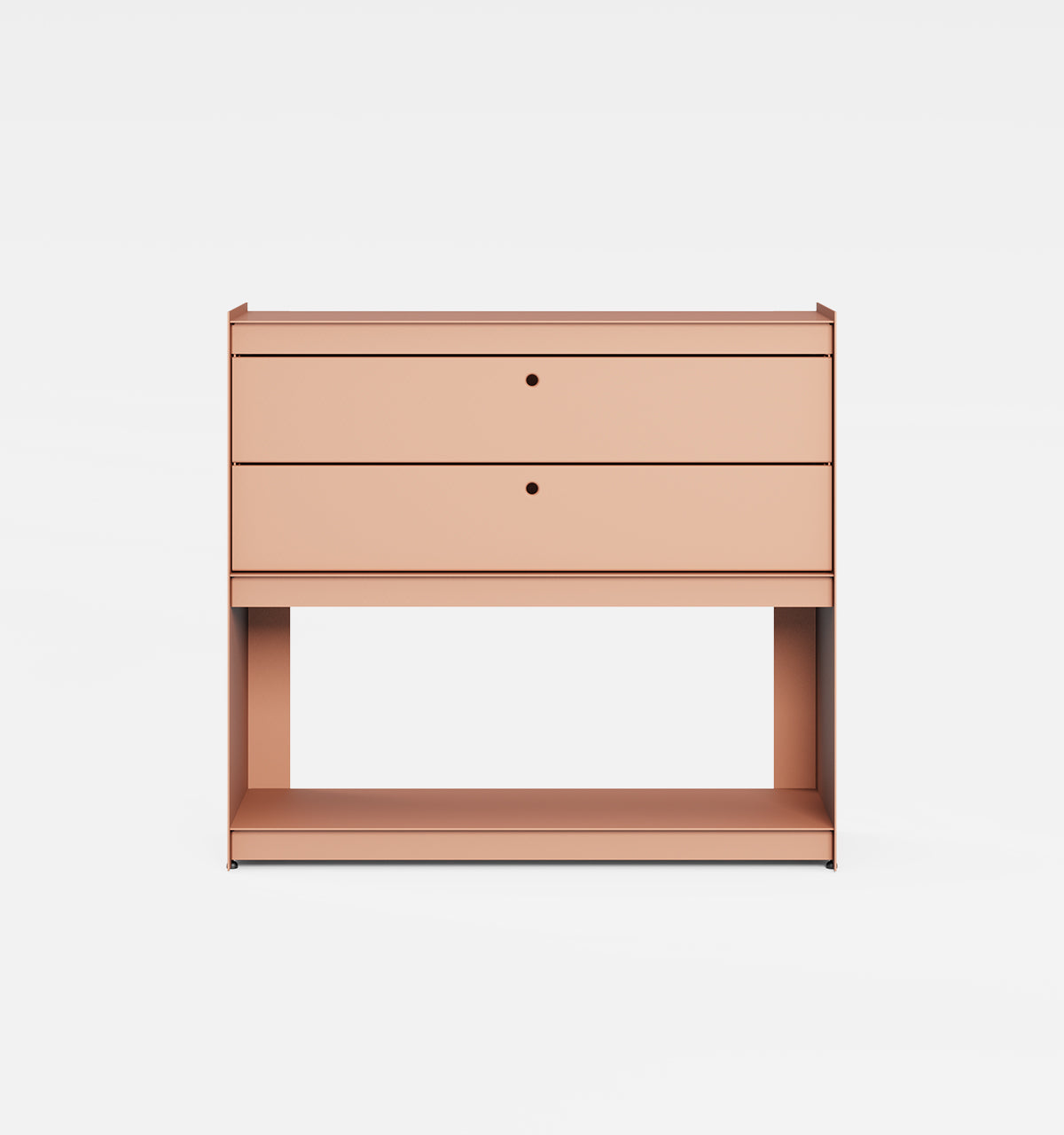 Plié Sideboard 2 Short Drawers 90 cm / 35 in / Coral