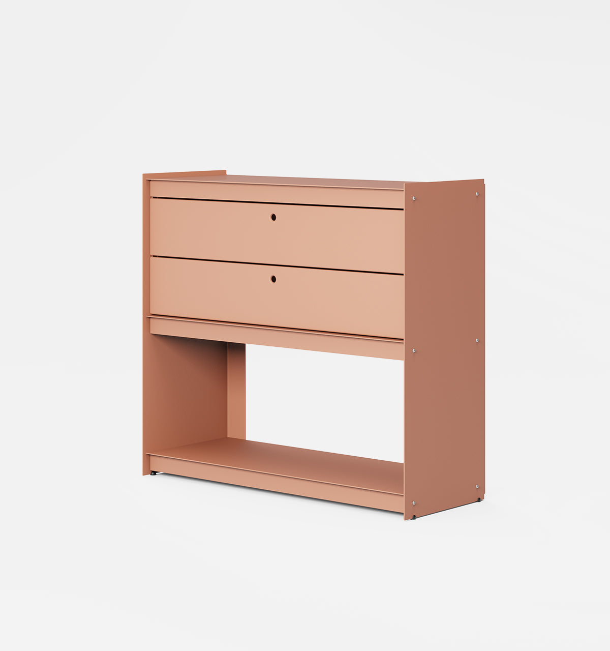 Plié Sideboard 2 Short Drawers 90 cm / 35 in / Coral