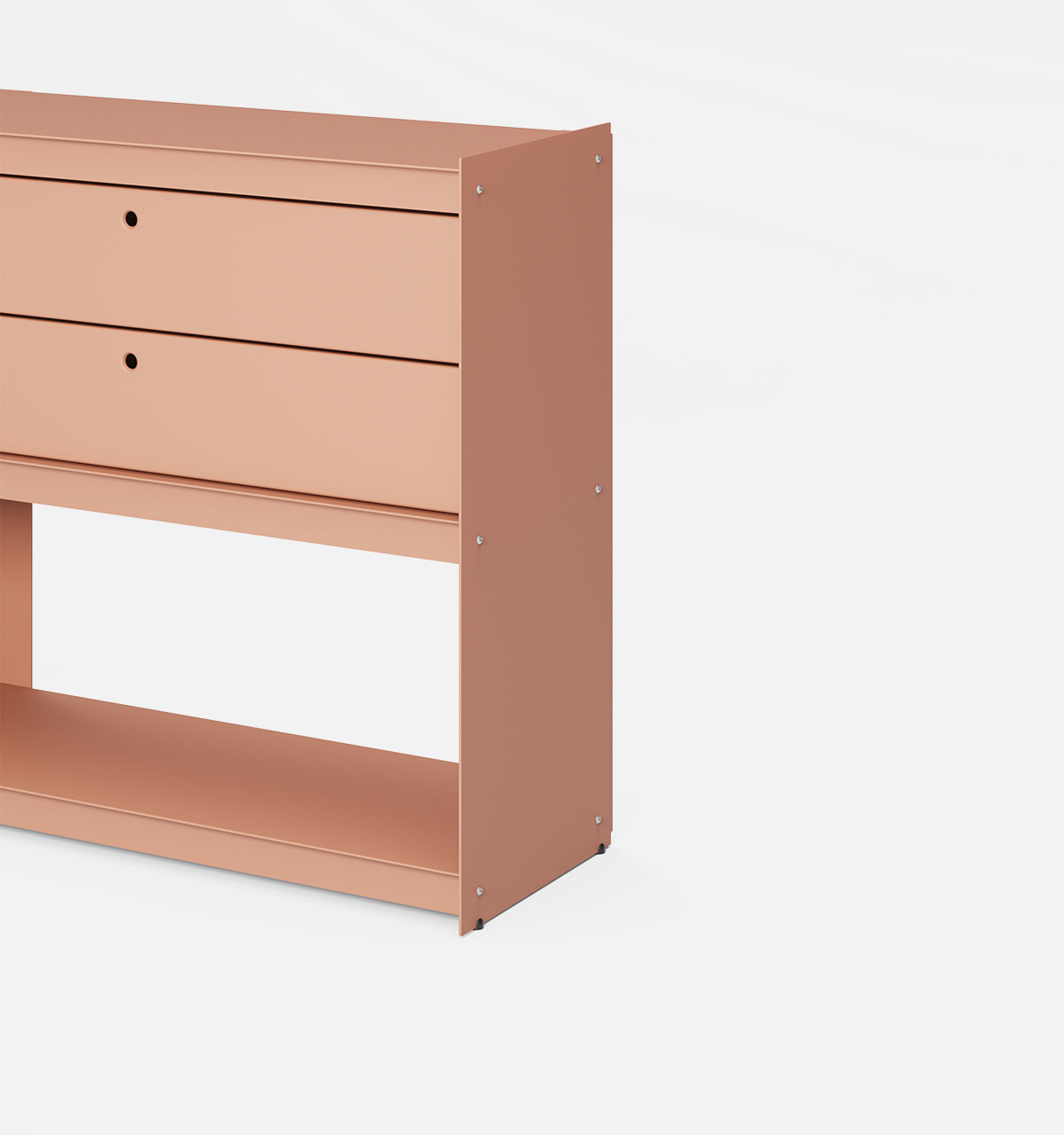 Plié Sideboard 2 Short Drawers 90 cm / 35 in / Coral