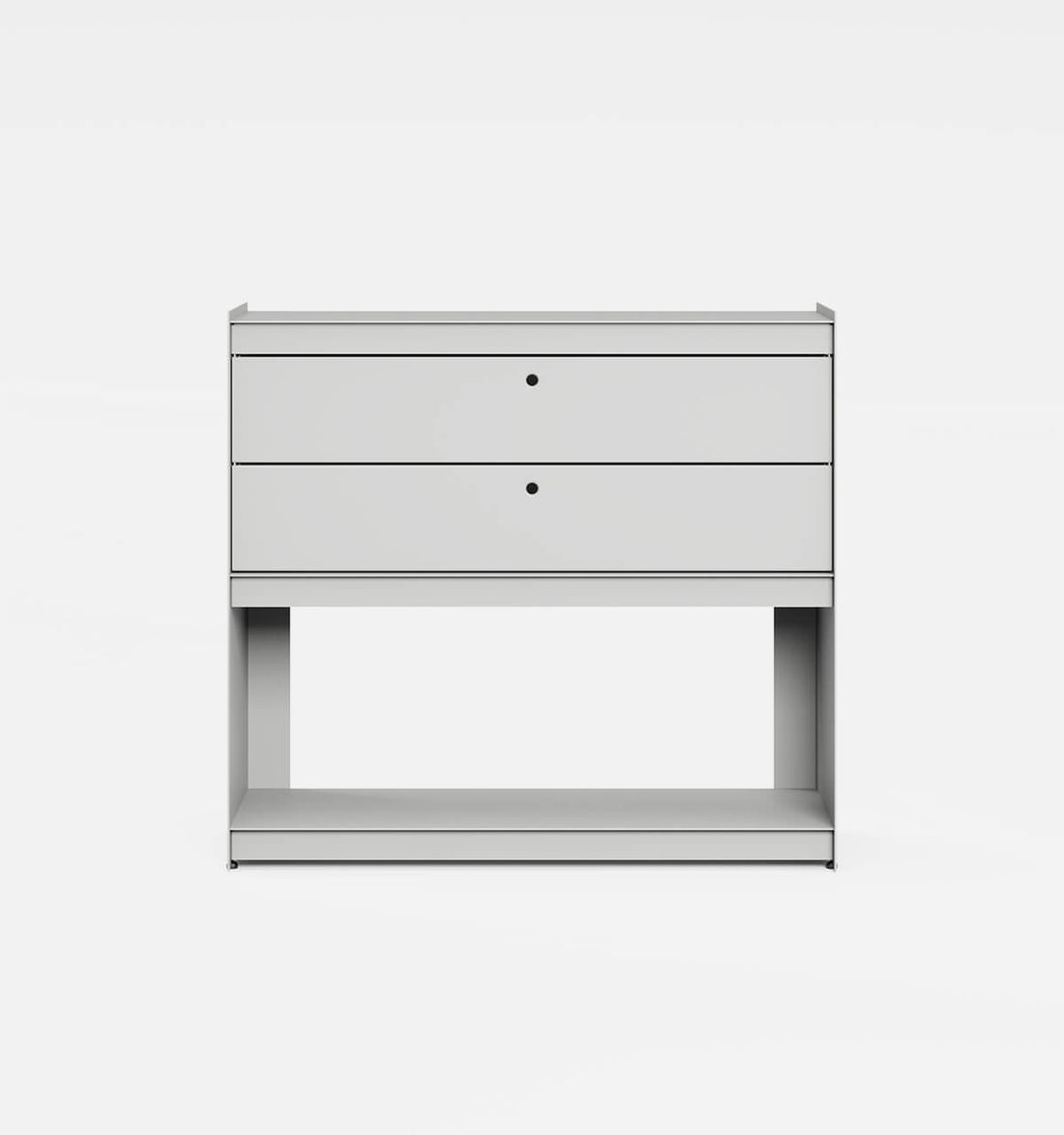 Plié Sideboard 2 Short Drawers 90 cm / 35 in / Light Grey