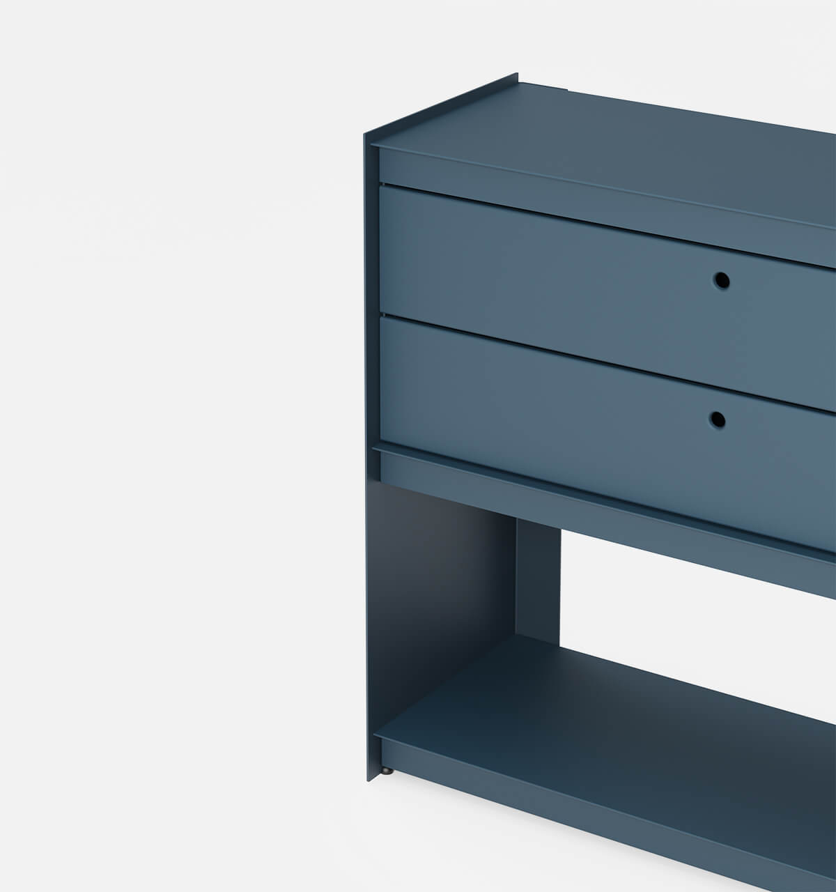 Plié Sideboard 2 Short Drawers 90 cm / 35 in / Midnight Blue