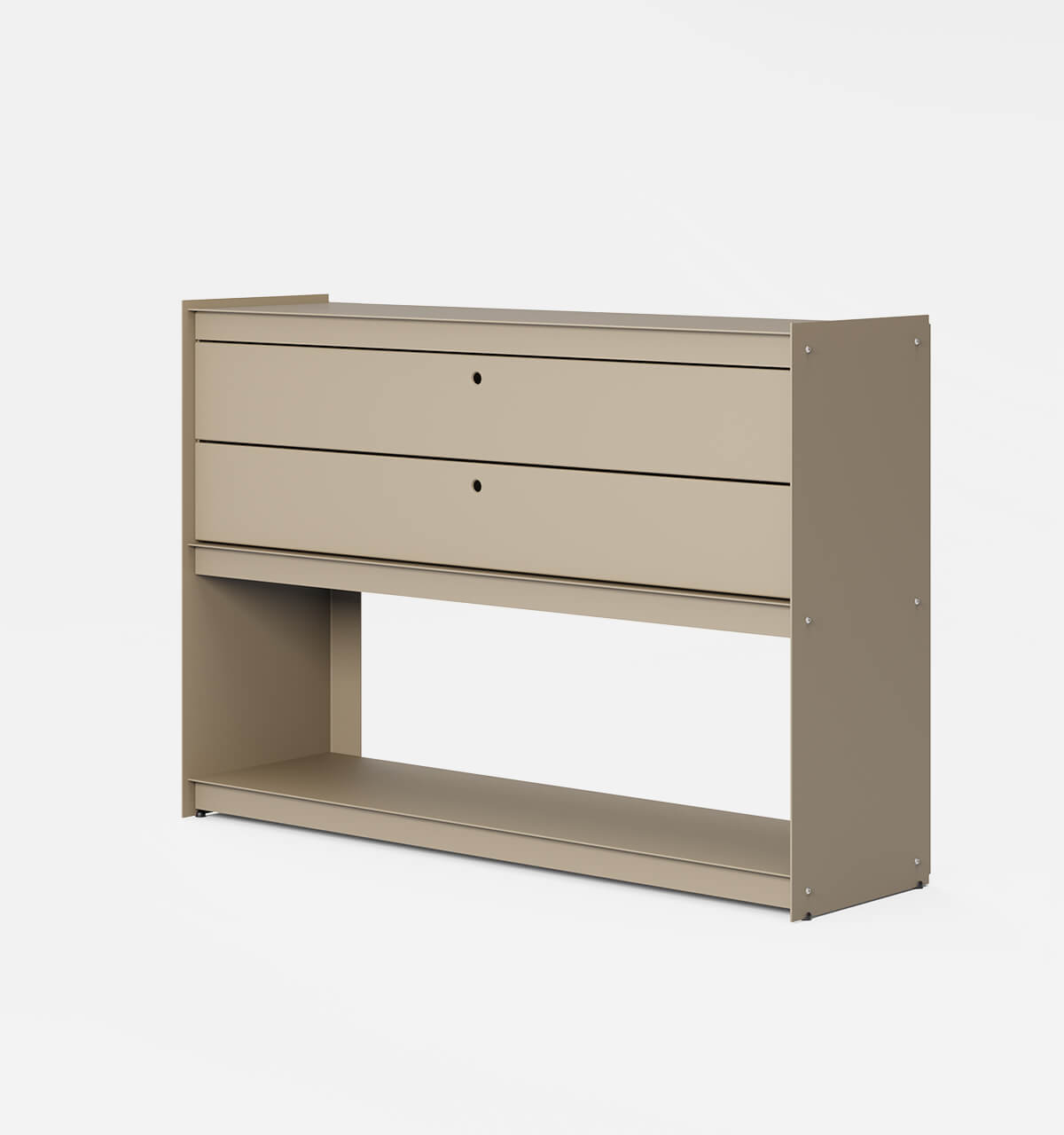 Plié Sideboard 2 Short Drawers 120 cm / 47 in / Beige
