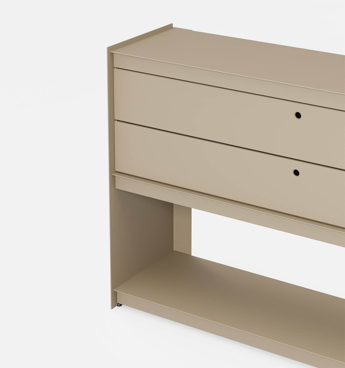 Plié Sideboard 2 Short Drawers 120 cm / 47 in / Beige