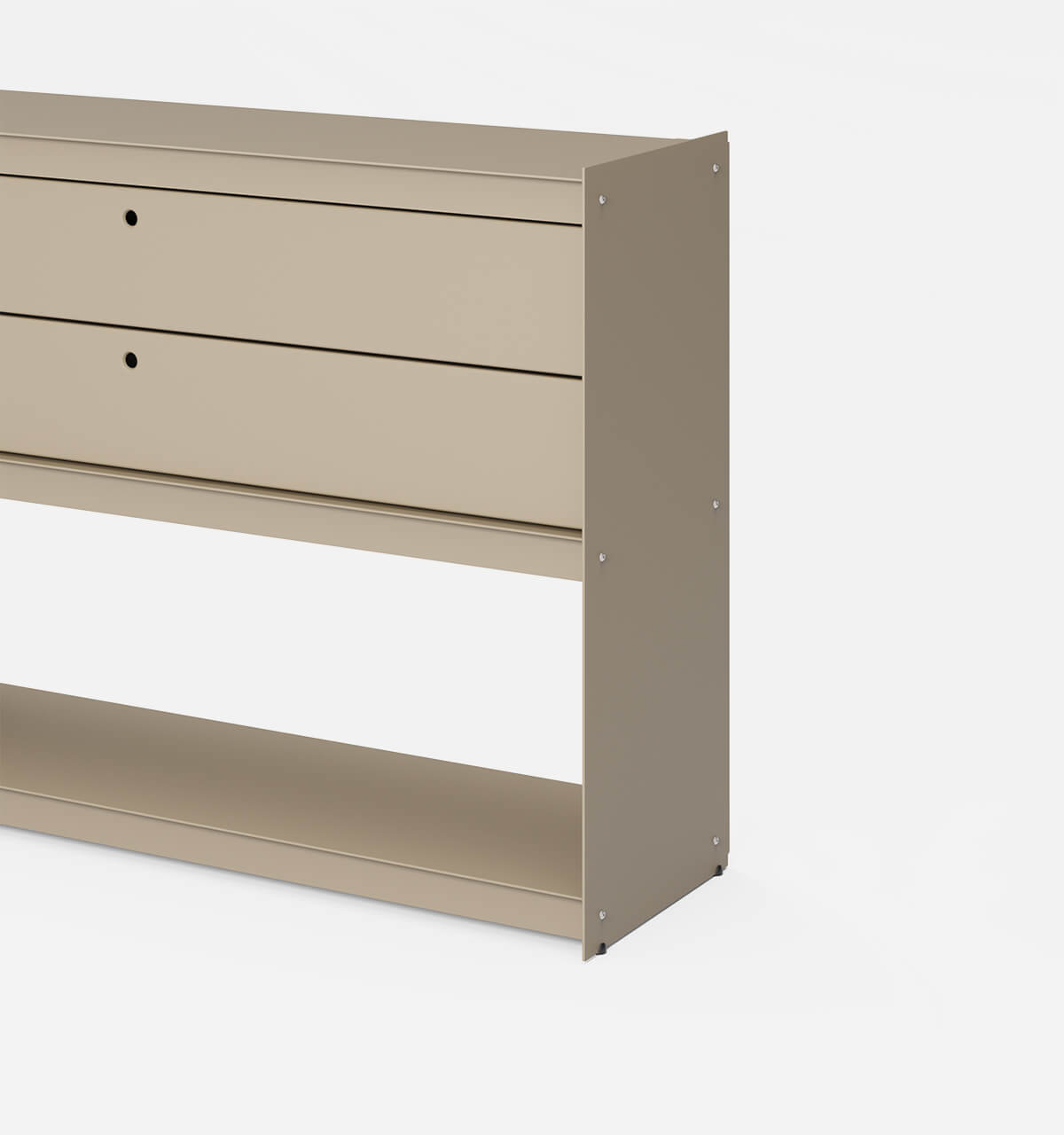 Plié Sideboard 2 Short Drawers 120 cm / 47 in / Beige