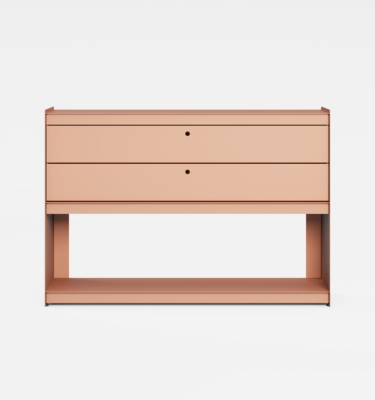 Plié Sideboard 2 Short Drawers 120 cm / 47 in / Coral