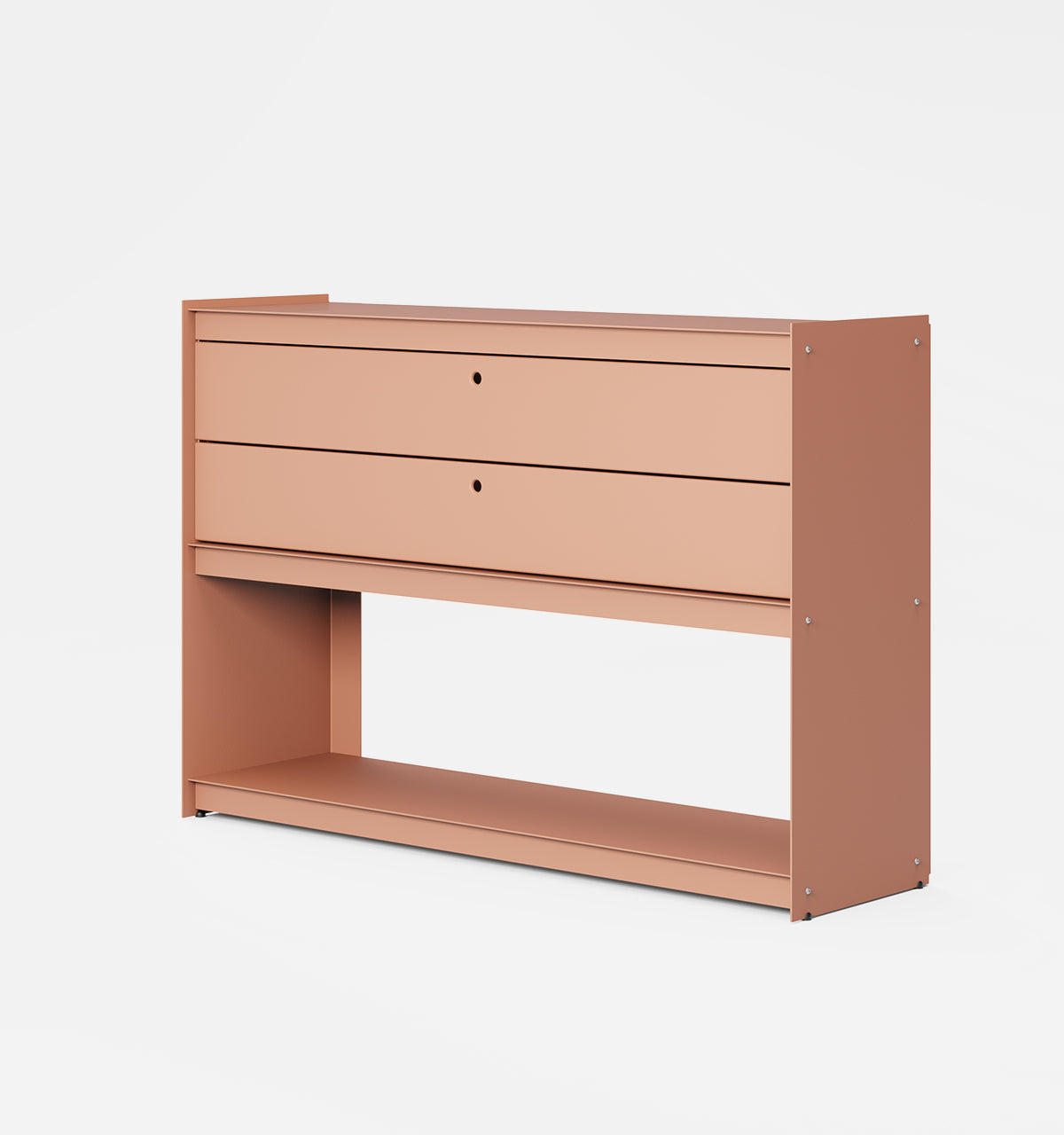 Plié Sideboard 2 Short Drawers 120 cm / 47 in / Coral