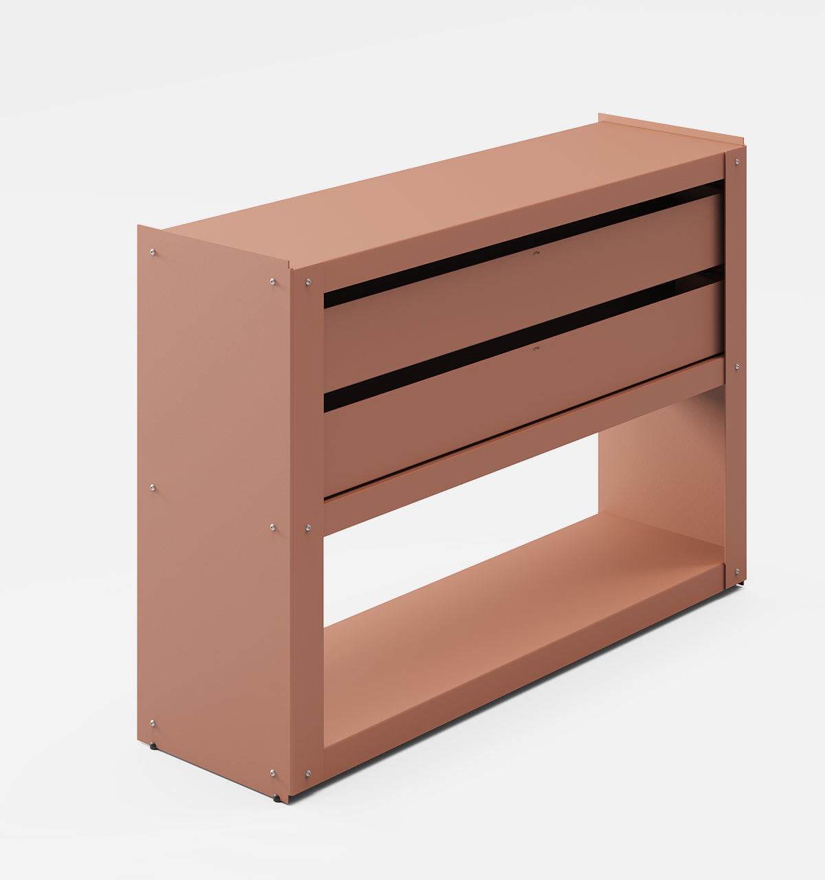 Plié Sideboard 2 Short Drawers 120 cm / 47 in / Coral