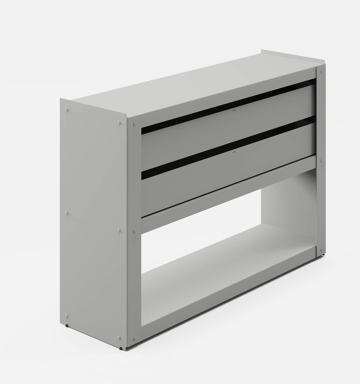 Plié Sideboard 2 Short Drawers 120 cm / 47 in / Light Grey