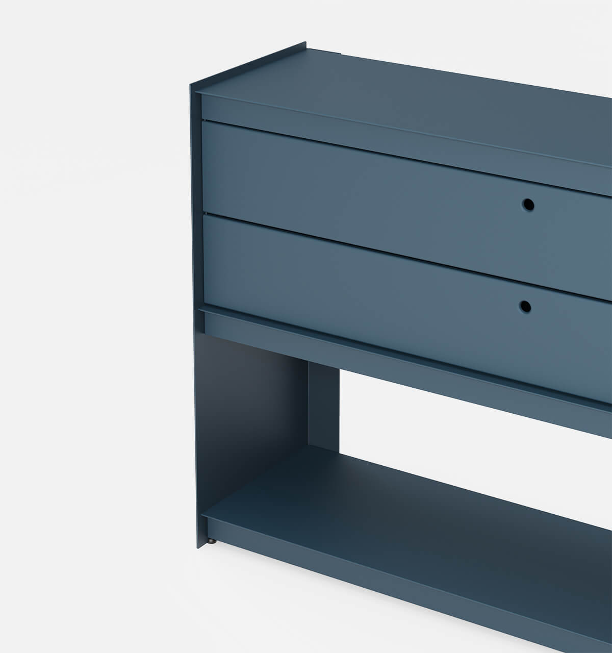 Plié Sideboard 2 Short Drawers 120 cm / 47 in / Midnight Blue
