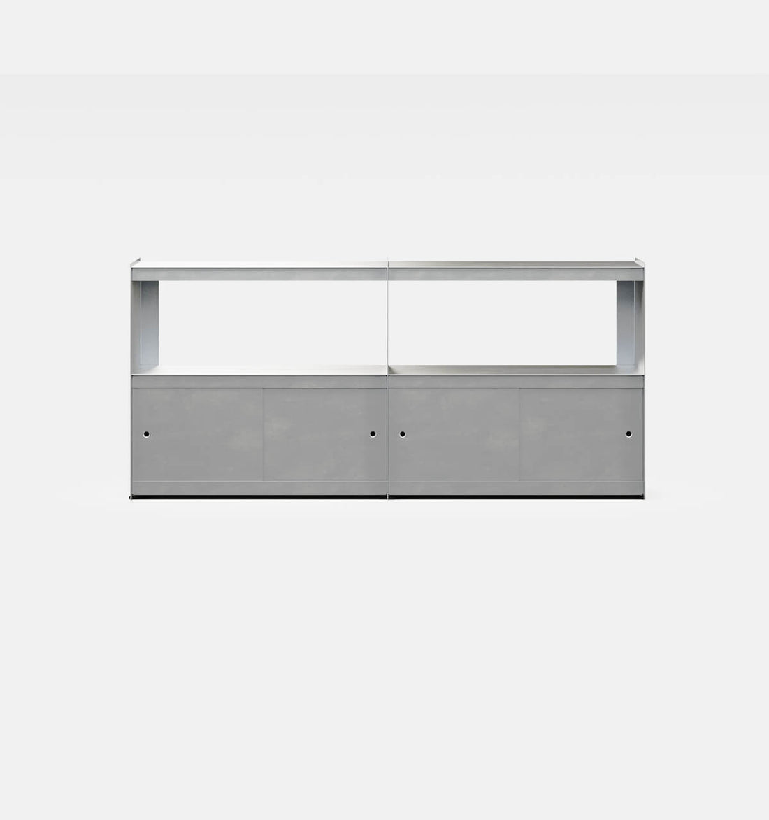 Plié Sideboard Extension 4 Doors 180 cm / 71 in / Brushed Aluminium