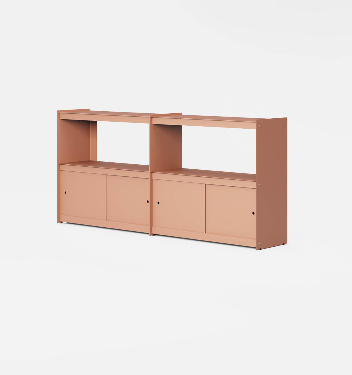 Plié Sideboard Extension 4 Doors 180 cm / 71 in / Coral