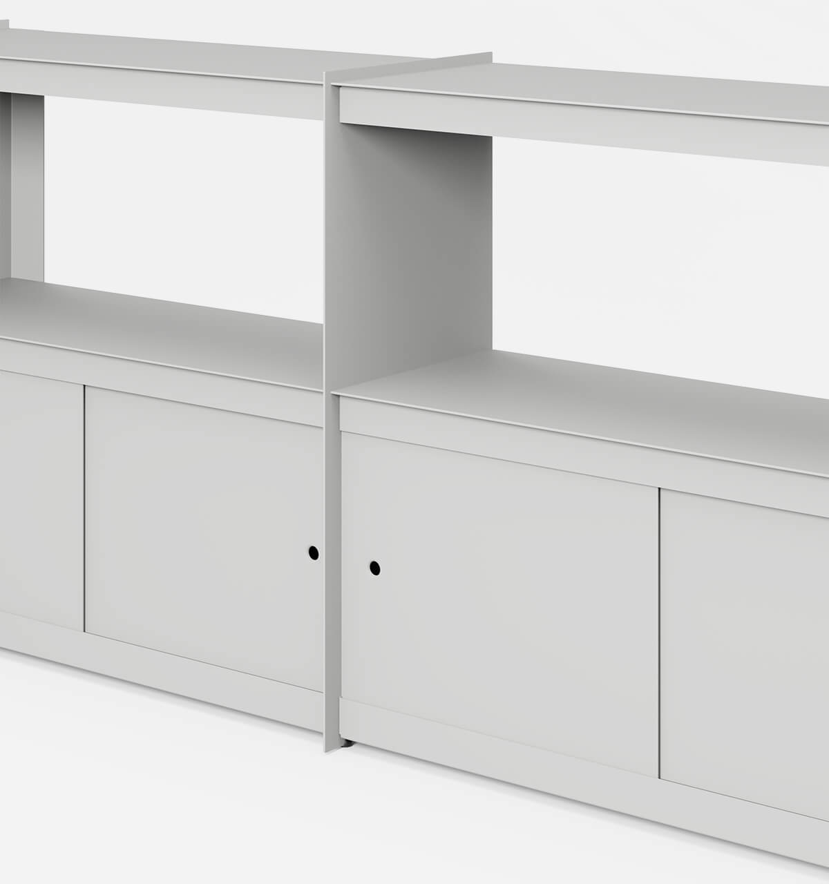 Plié Sideboard Extension 4 Doors 180 cm / 71 in / Light Grey