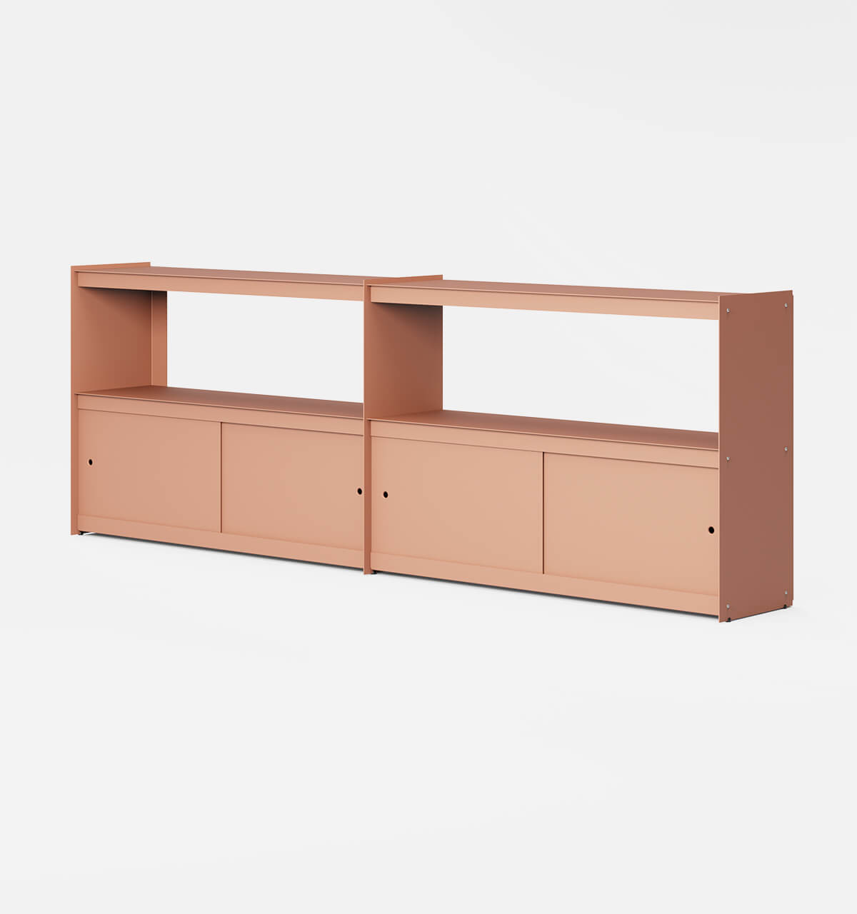 Plié Sideboard Extension 4 Doors 240 cm / 94 in / Coral