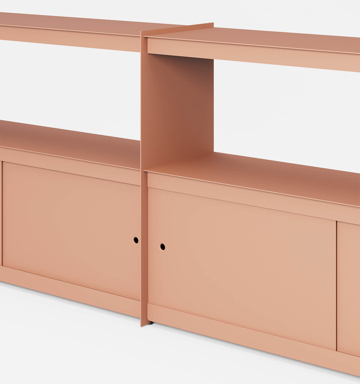 Plié Sideboard Extension 4 Doors 240 cm / 94 in / Coral