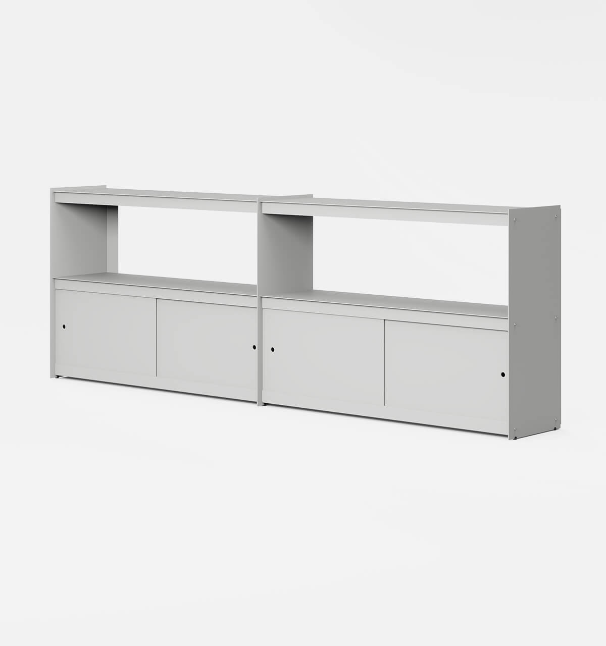 Plié Sideboard Extension 4 Doors 240 cm / 94 in / Light Grey