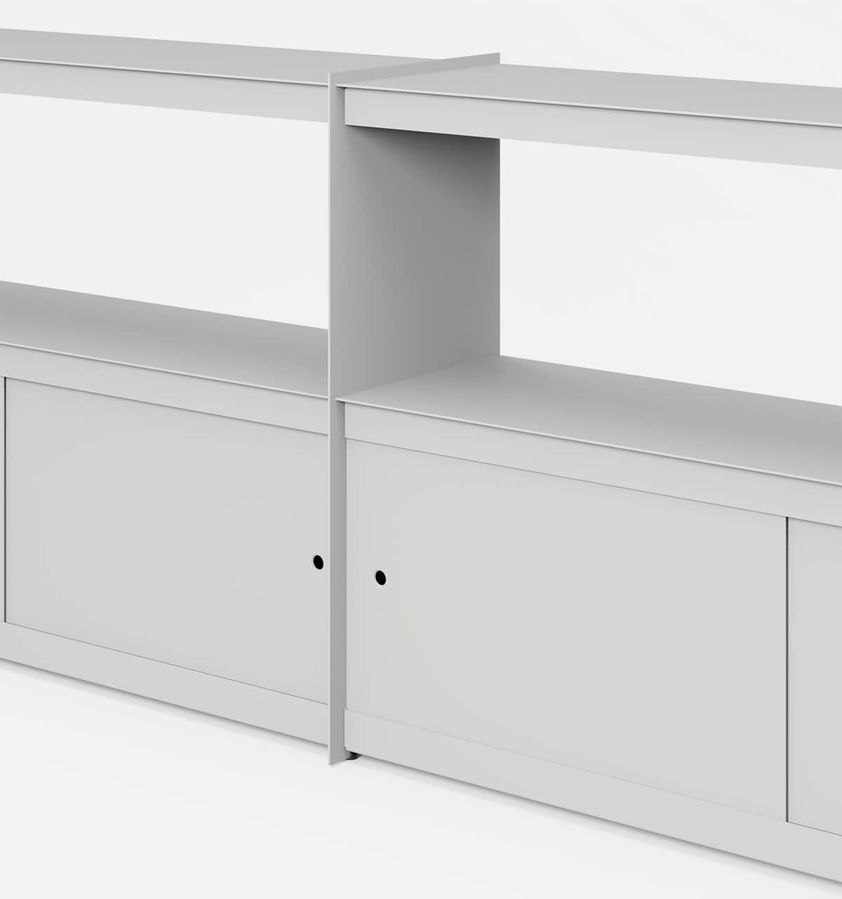 Plié Sideboard Extension 4 Doors 240 cm / 94 in / Light Grey