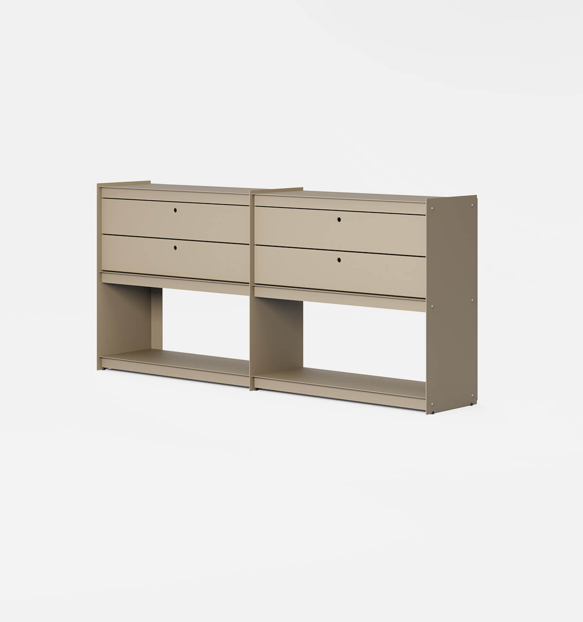 Plié Sideboard Extension 4 Short Drawers Beige / 180 cm / 71 in