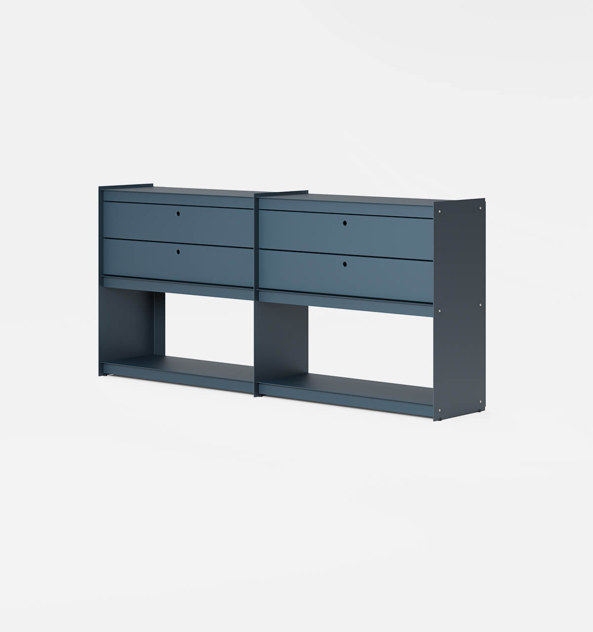 Plié Sideboard Extension 4 Short Drawers Midnight Blue / 180 cm / 71 in