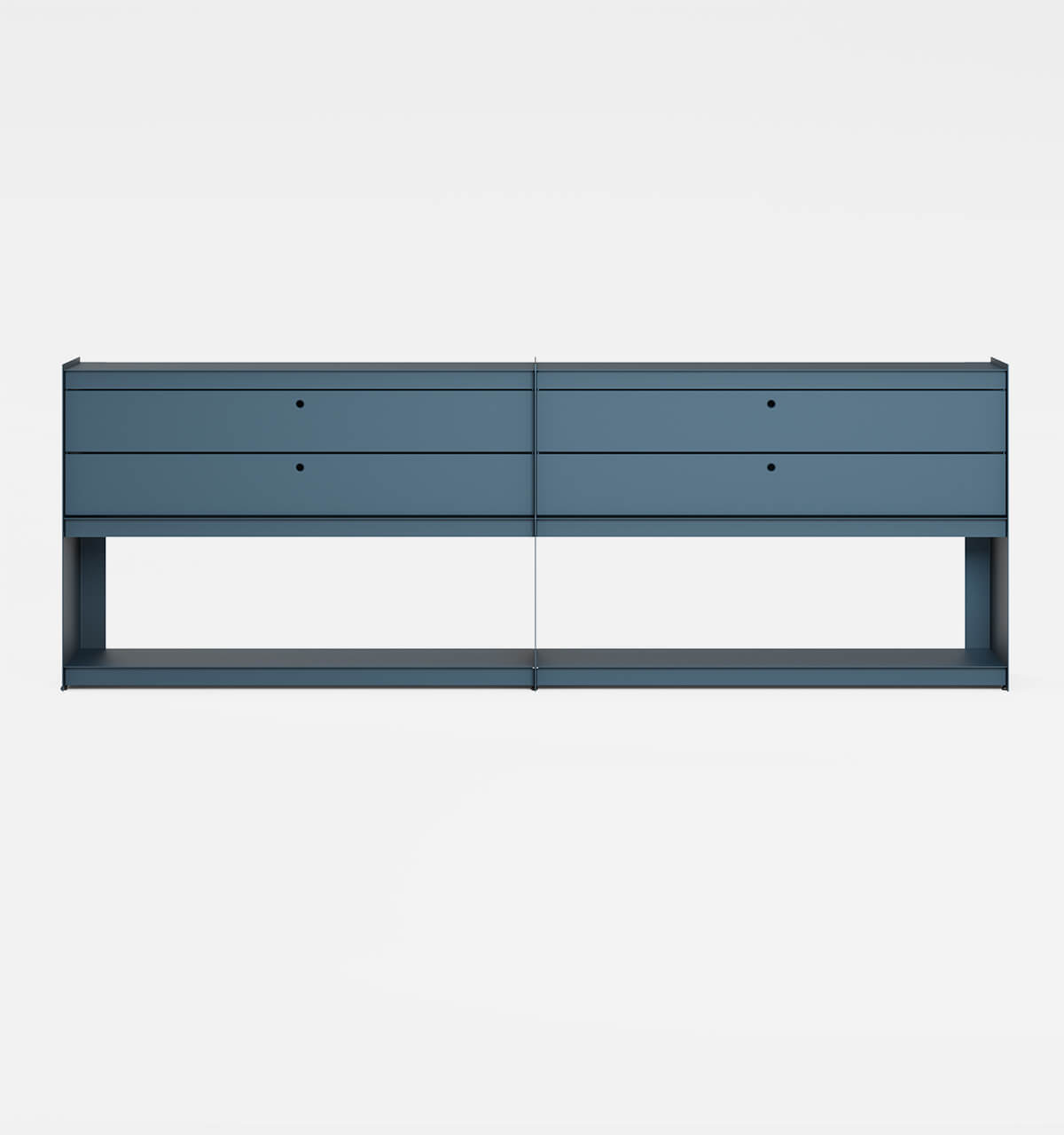 Plié Sideboard Extension 4 Short Drawers Midnight Blue / 240 cm / 94 in