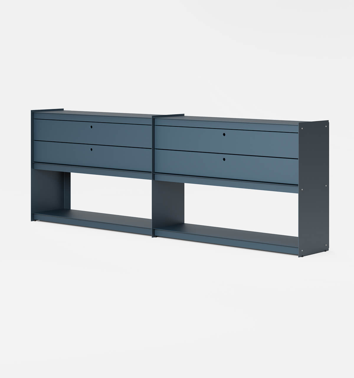Plié Sideboard Extension 4 Short Drawers Midnight Blue / 240 cm / 94 in