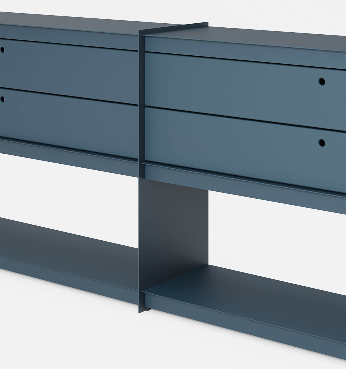 Plié Sideboard Extension 4 Short Drawers Midnight Blue / 240 cm / 94 in