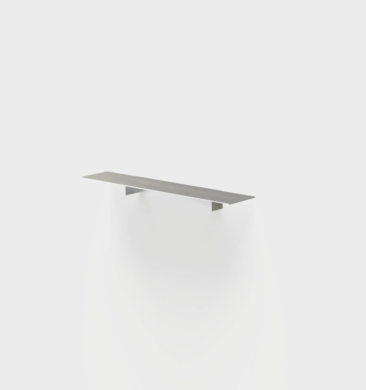 Plié Single Shelf Brushed Aluminium / 60 cm / 24 in