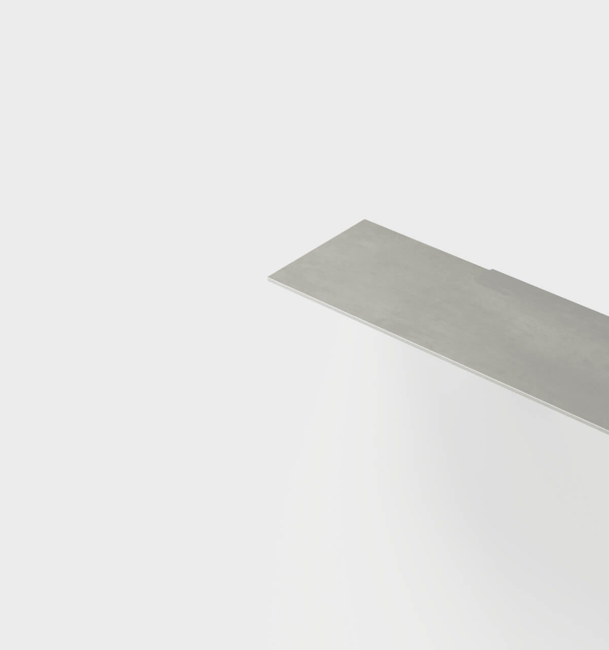 Plié Single Shelf Brushed Aluminium / 60 cm / 24 in