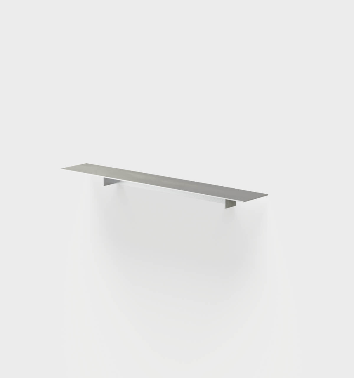 Plié Single Shelf Brushed Aluminium / 75 cm / 29.5 in