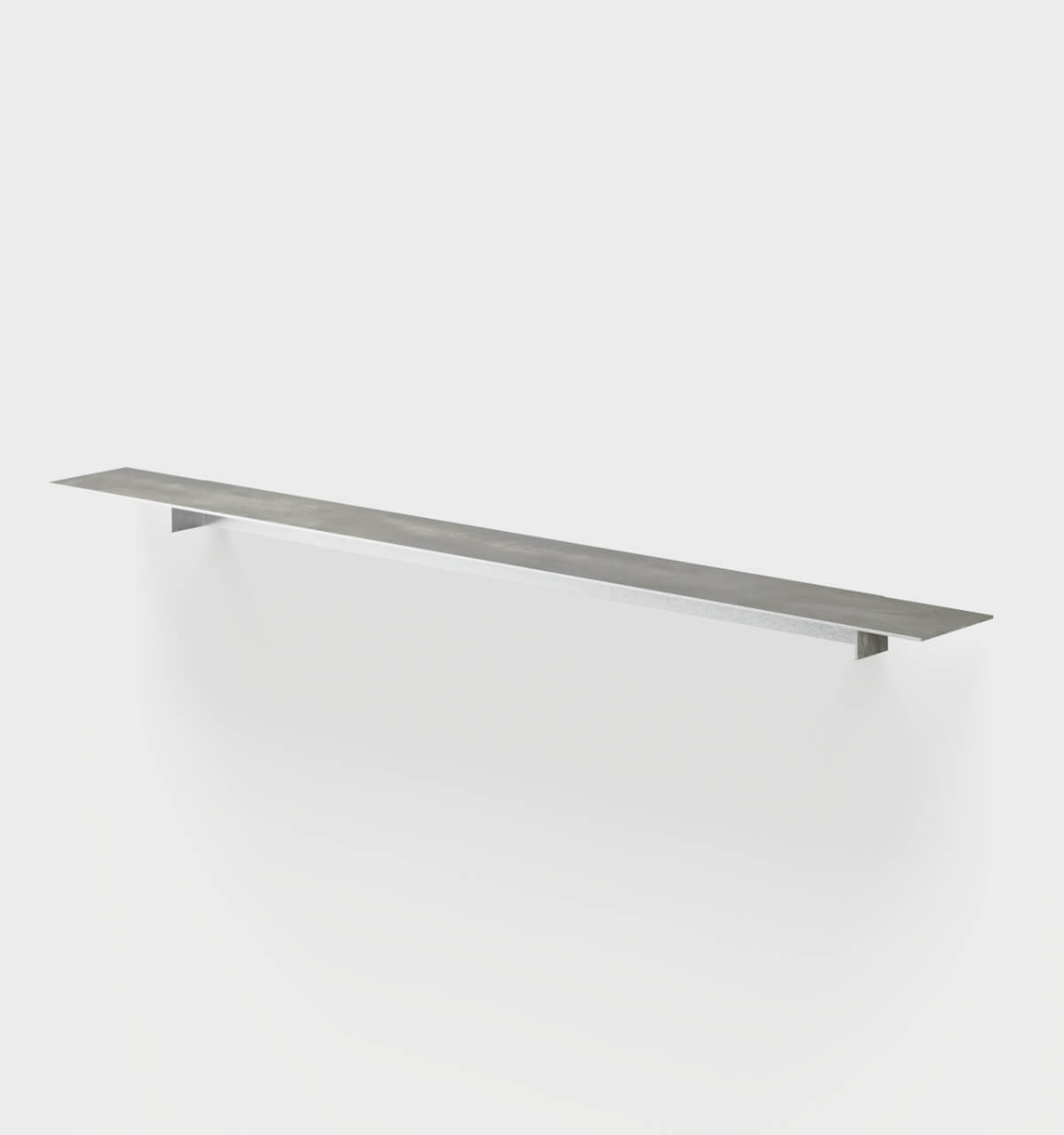 Plié Single Shelf Brushed Aluminium / 120 cm / 47 in