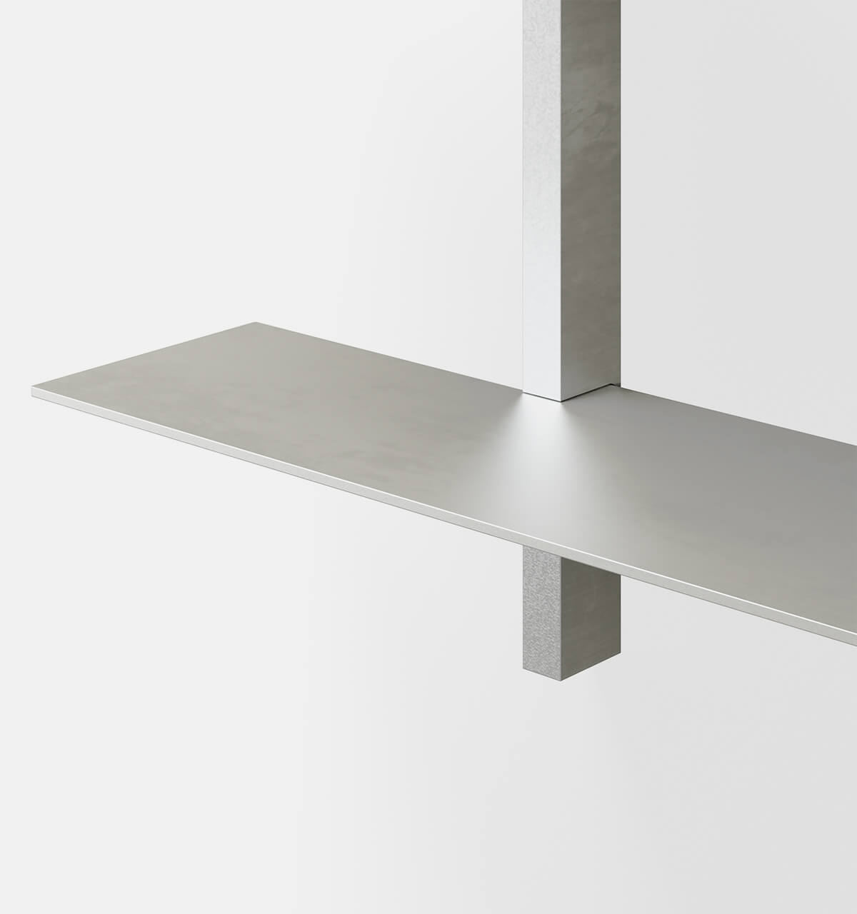 Plié Wall Shelves 2 Brushed / 70 cm / 28 in