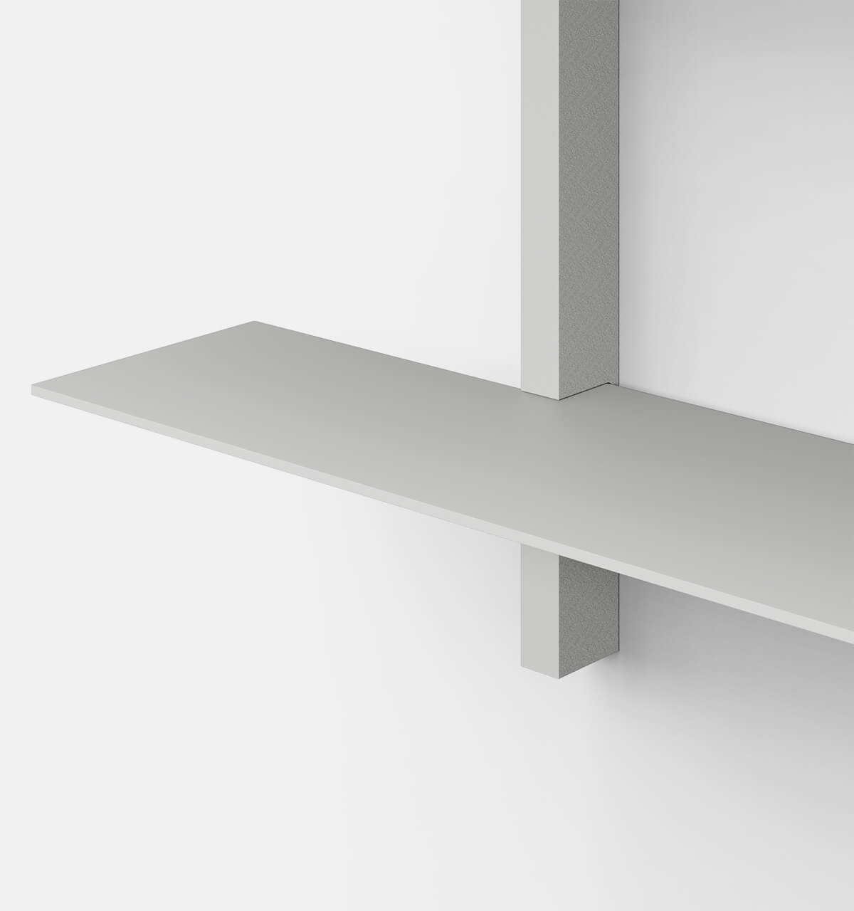 Plié Wall Shelves 2 Light Grey / 70 cm / 28 in