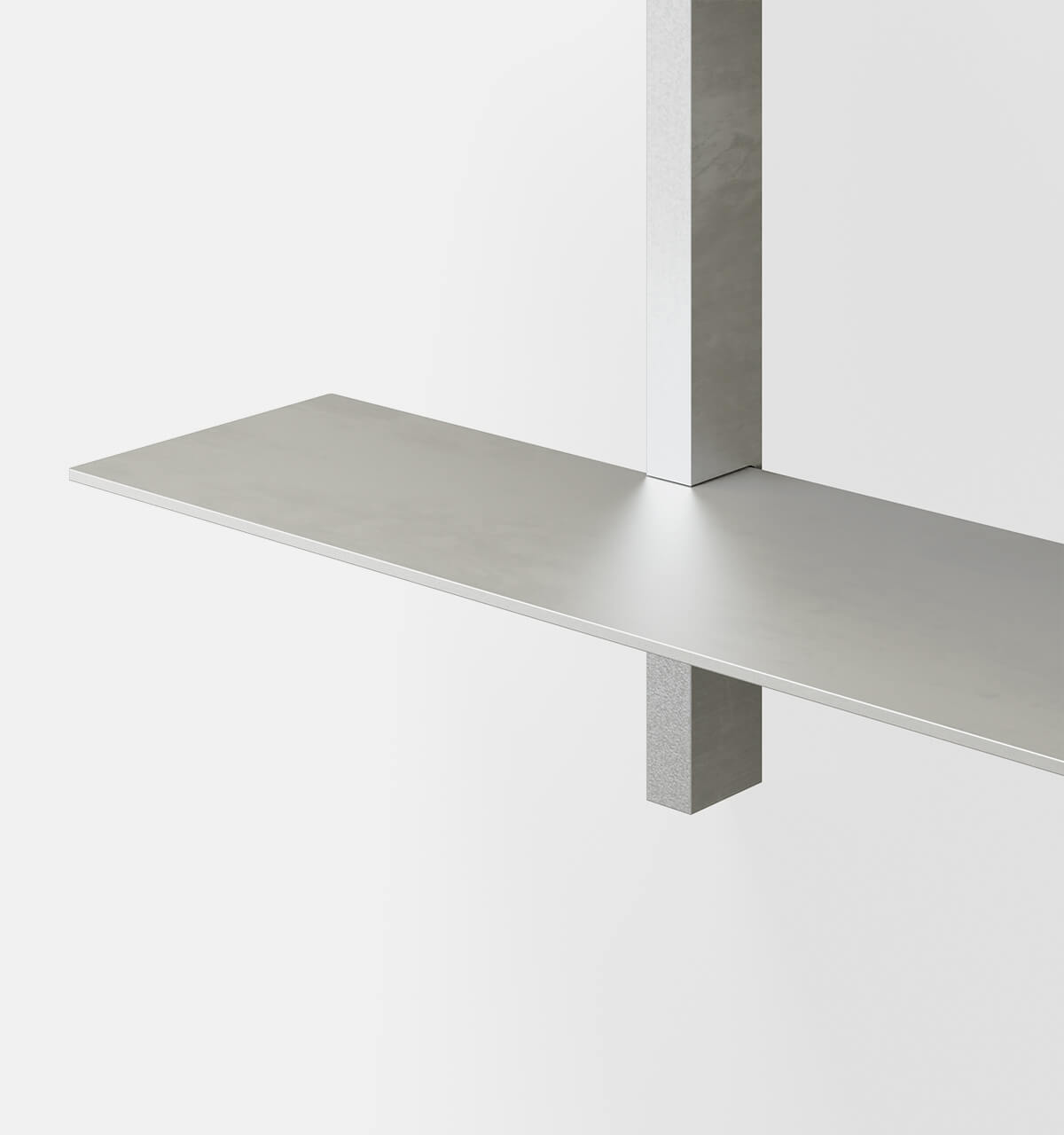 Plié Wall Shelves 2 Brushed / 90 cm / 35 in