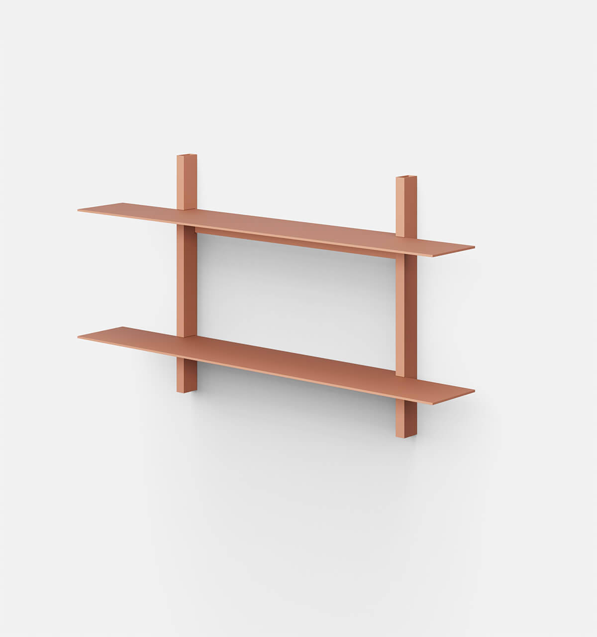 Plié Wall Shelves 2 Coral / 90 cm / 35 in