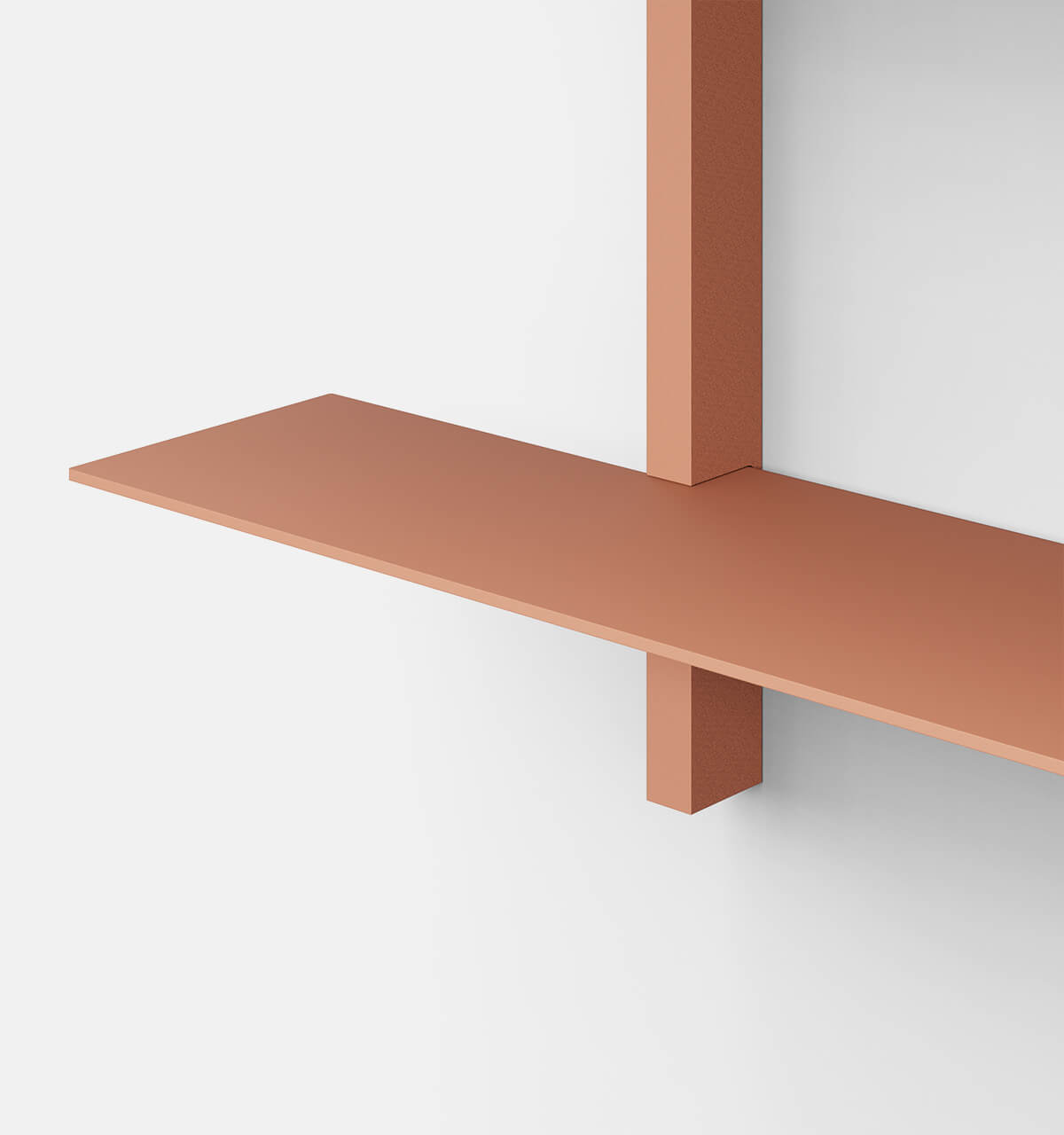 Plié Wall Shelves 2 Coral / 90 cm / 35 in