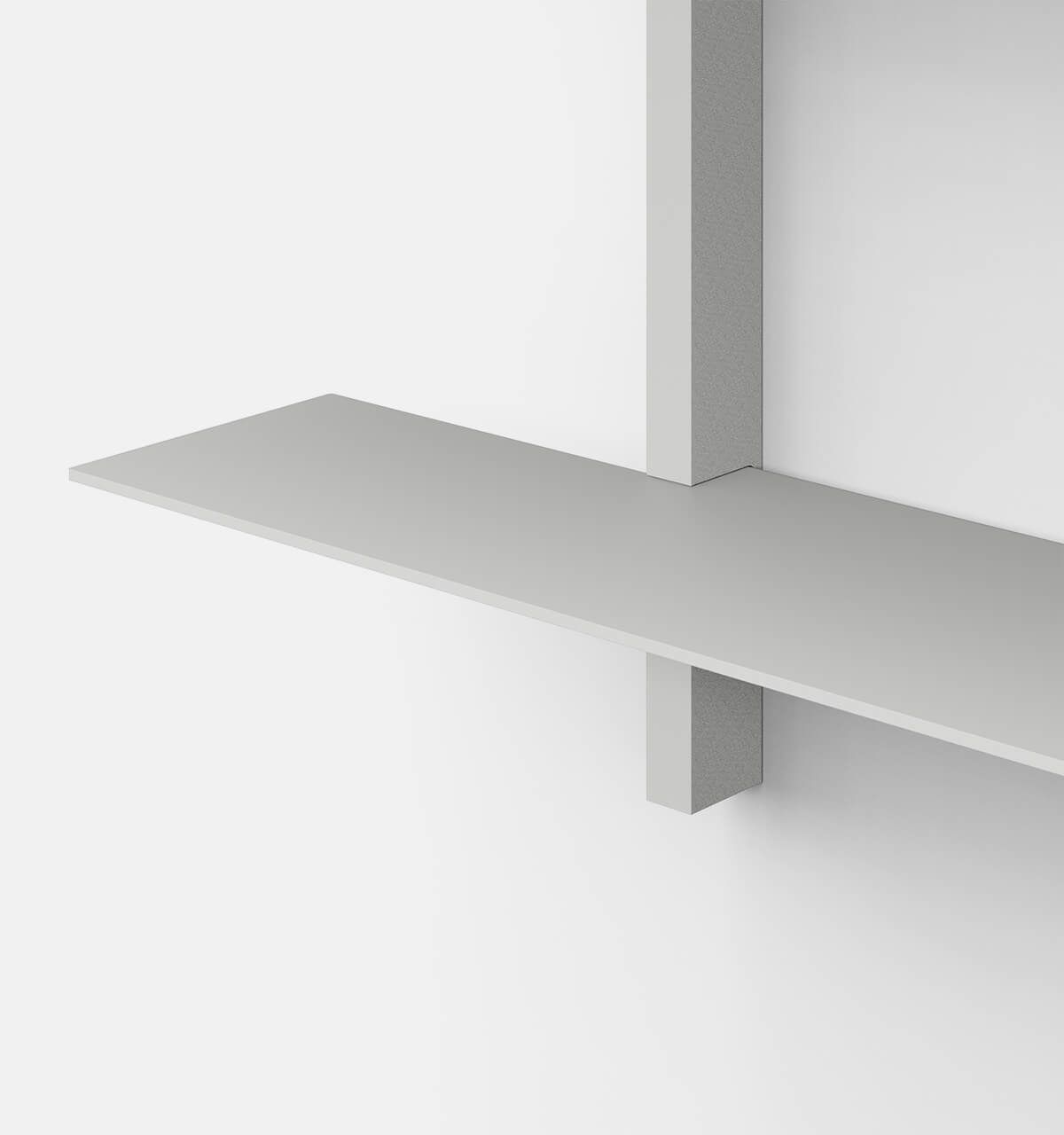 Plié Wall Shelves 2 Light Grey / 90 cm / 35 in