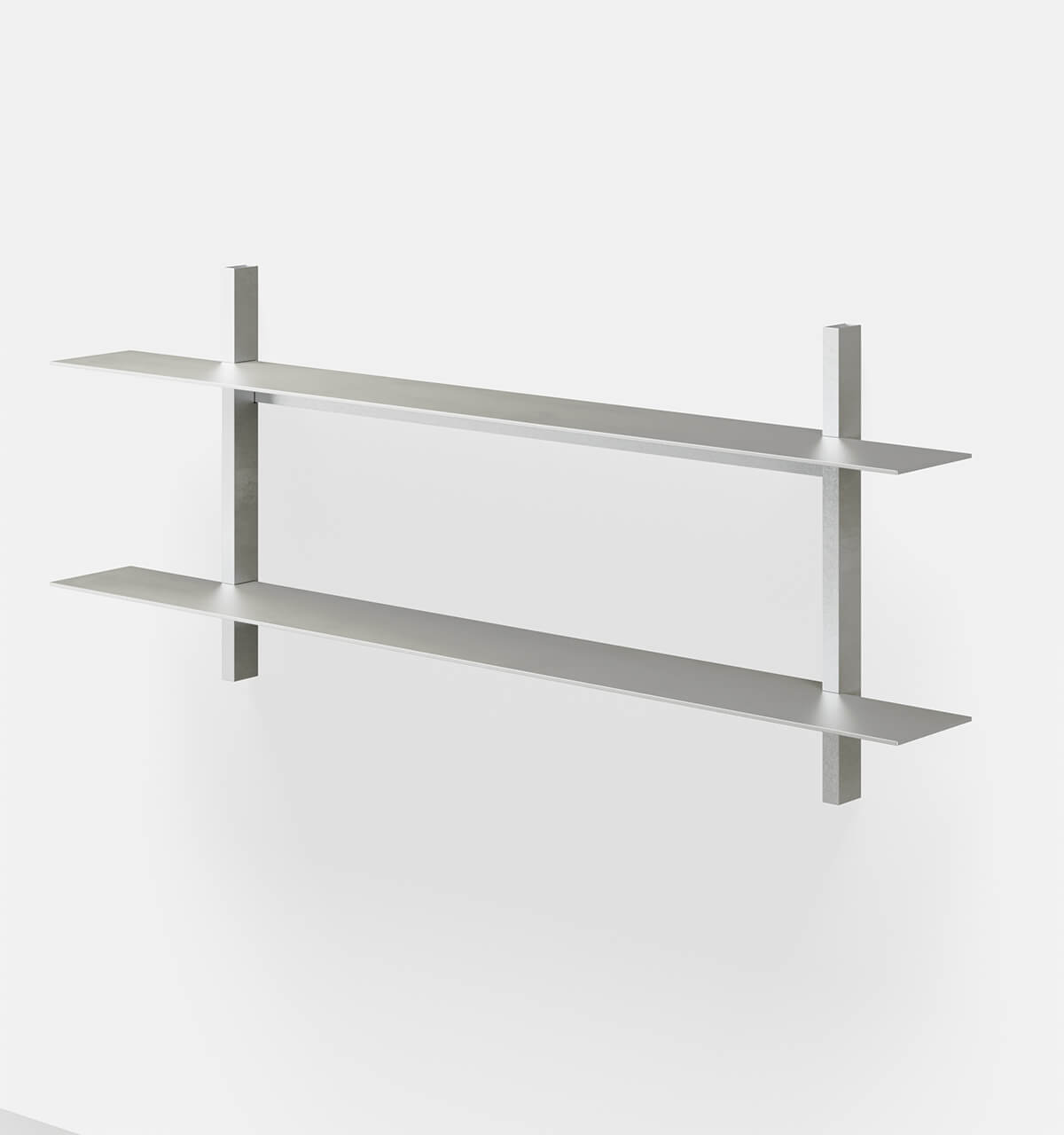 Plié Wall Shelves 2 Brushed / 120 cm / 47 in