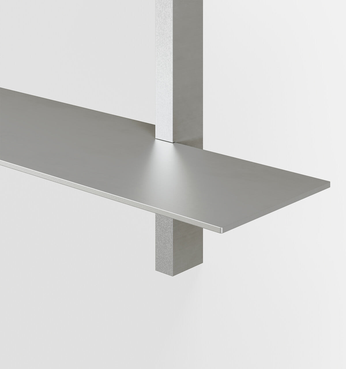 Plié Wall Shelves 2 Brushed / 120 cm / 47 in