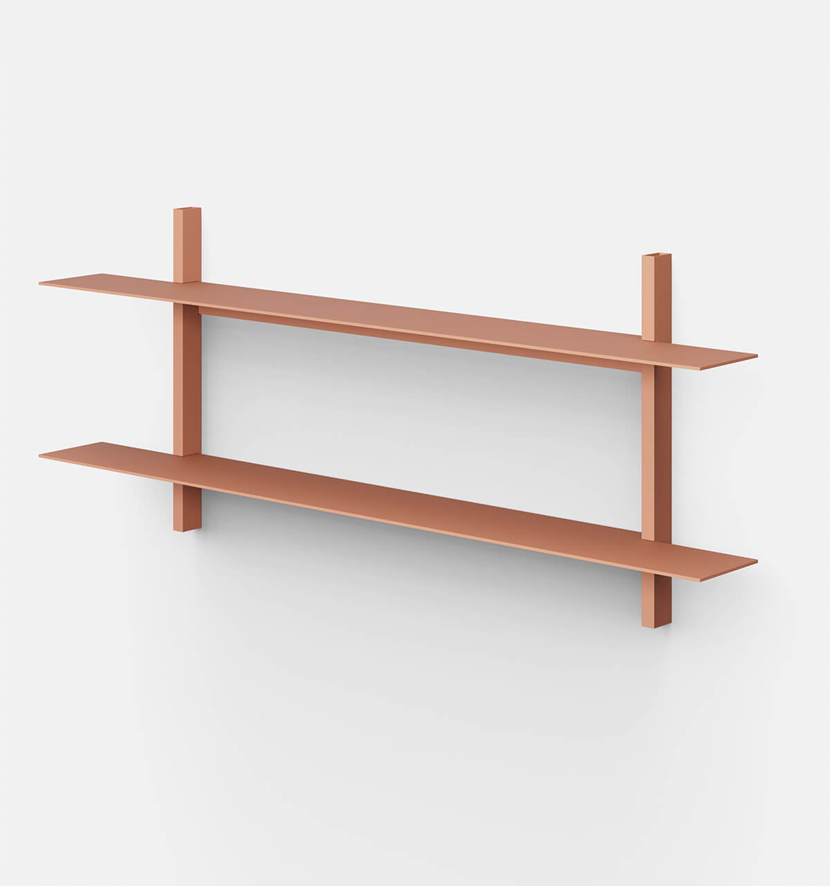 Plié Wall Shelves 2 Coral / 120 cm / 47 in