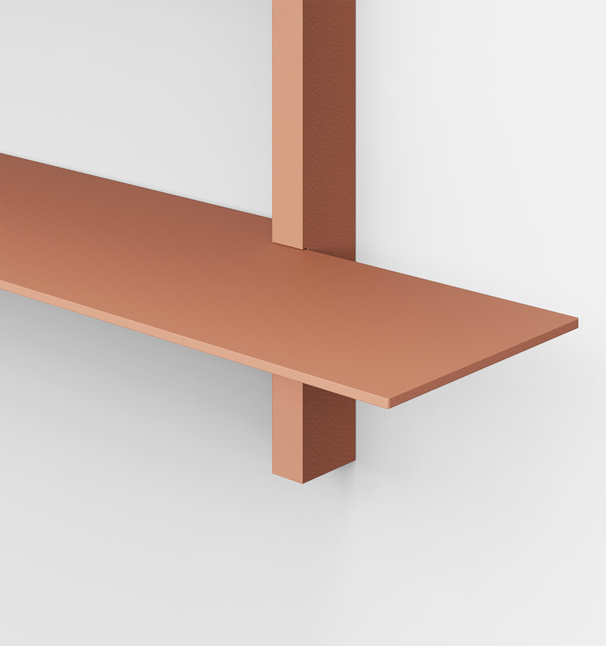 Plié Wall Shelves 2 Coral / 120 cm / 47 in