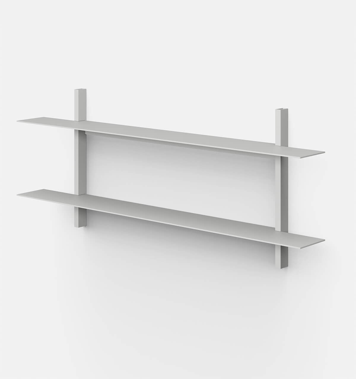 Plié Wall Shelves 2 Light Grey / 120 cm / 47 in
