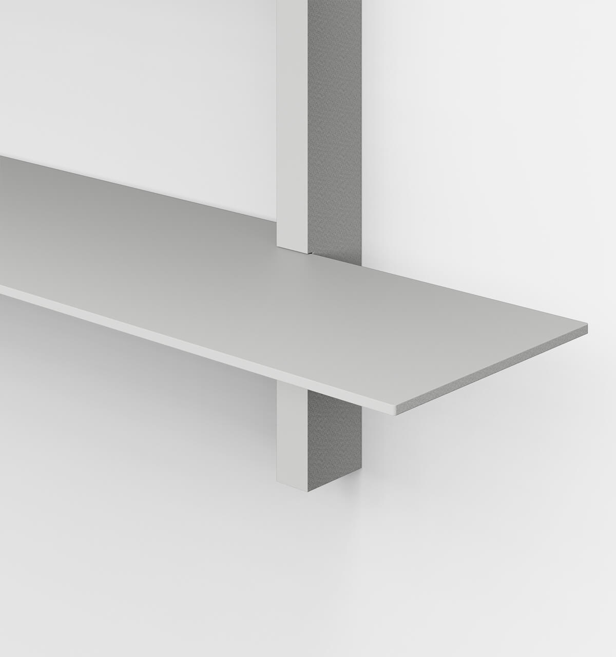 Plié Wall Shelves 2 Light Grey / 120 cm / 47 in