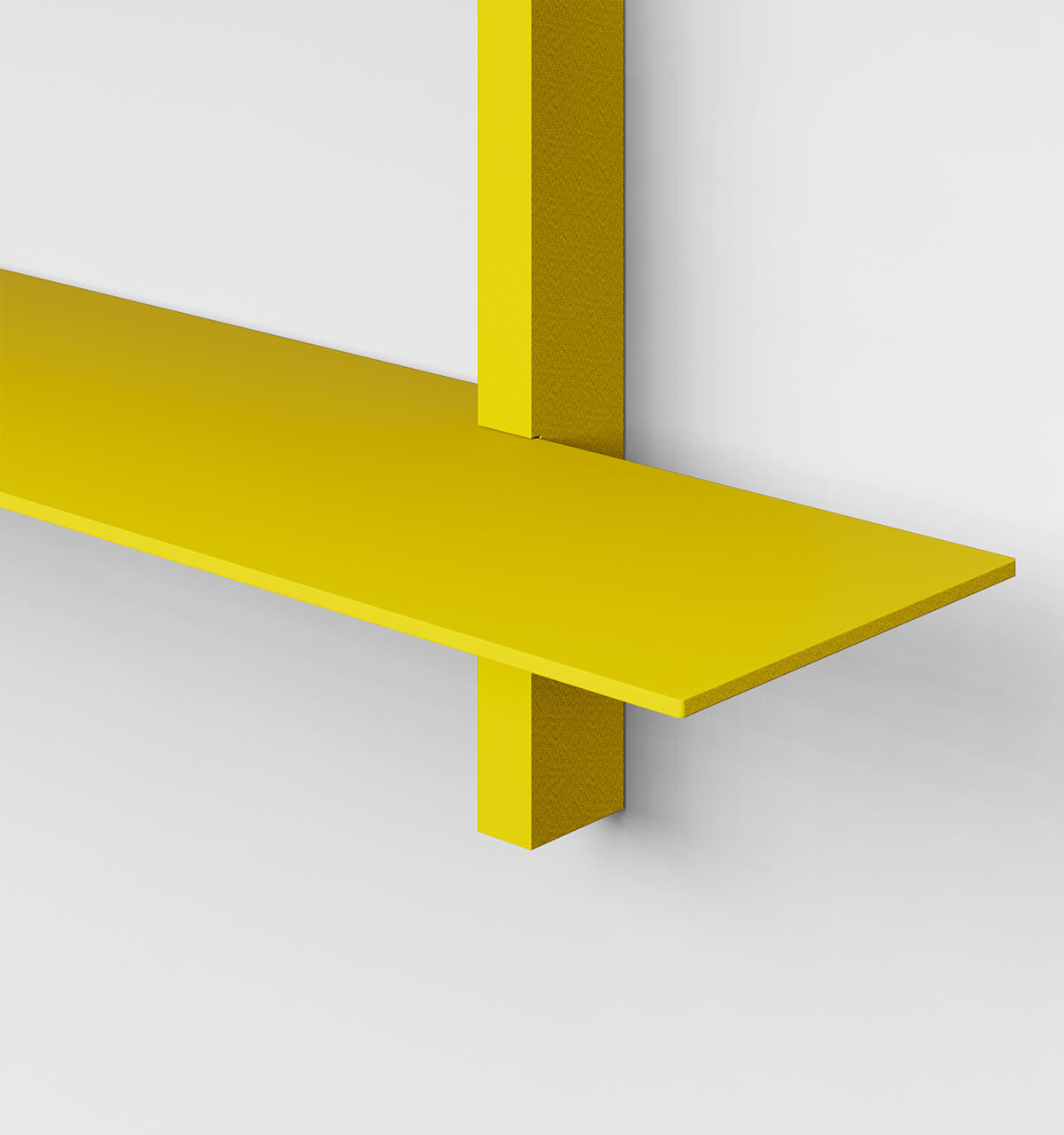 Plié Wall Shelves 2 Yellow / 120 cm / 47 in